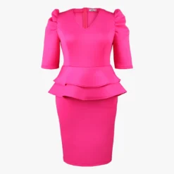 Fake Two Piece Style Cocktail Party Ruffled High Waist Bodycon Dress -Deals Toggenix Store 0077a8fc7e3efcb9