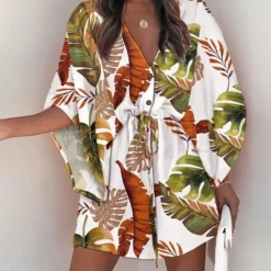 Summer Loose Sleeve V-Neck Casual Holidays Dress With Belt 28 Summer Loose Sleeve V-Neck Casual Holidays Dress With Belt -Deals Toggenix Store 00e5ad90d91cc52b