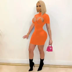 Women's Sexy Tight Fitting Mock Neck Outdoor Wear Nightclub Dress -Deals Toggenix Store 00f553f9b3963c0d