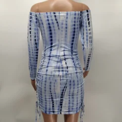 Women'S Fashion Print Off Shoulder Long Sleeve Slim Bodycon Dress -Deals Toggenix Store 0364d395395ee38d