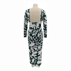 Women Patterned Long Sleeve Printed Sexy Backless Maxi Dress -Deals Toggenix Store 0371f8887b4e7da2