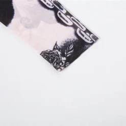 Autumn Women 's Sexy Digital Print Mesh High Waist Slim Long Dress -Deals Toggenix Store 04afc81690b656ba