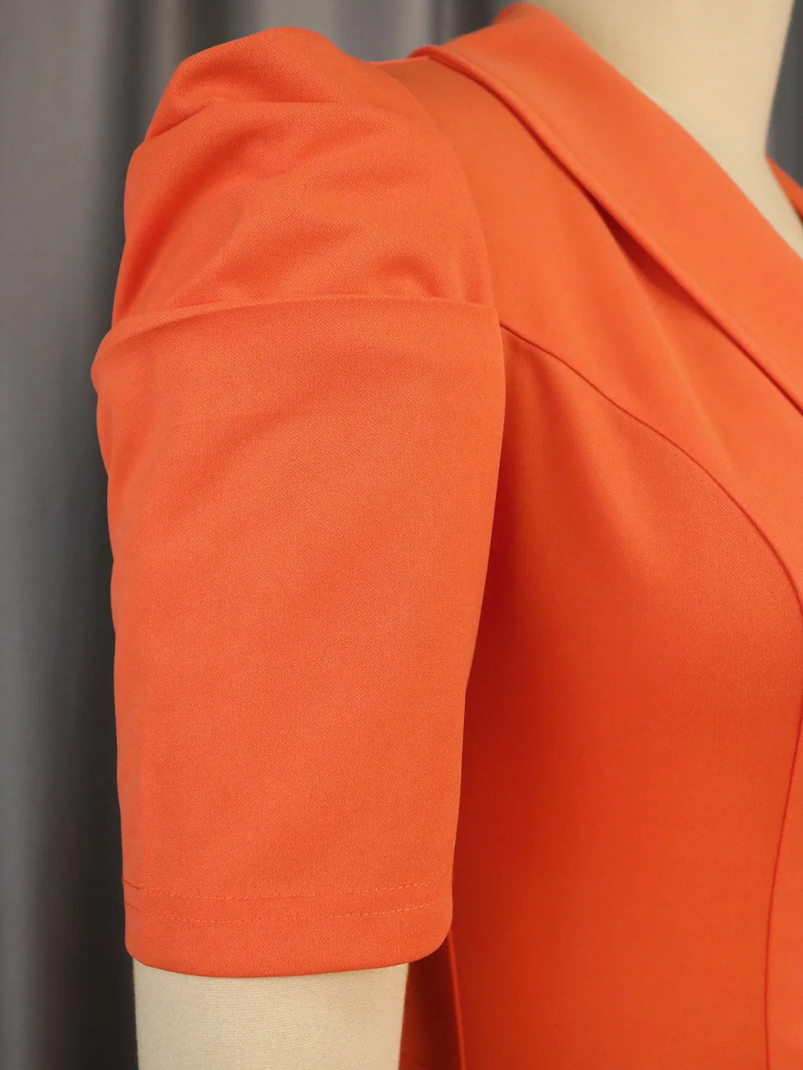 Spring And Autumn Turndown Collar Business Career Dress Shrugged High Waist Light Formal Pleated Dress 1 Spring And Autumn Turndown Collar Business Career Dress Shrugged High Waist Light Formal Pleated Dress