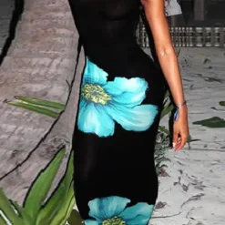 Women Casual Round Neck Sleeveless Printed Dress -Deals Toggenix Store 05cff18587a3f007