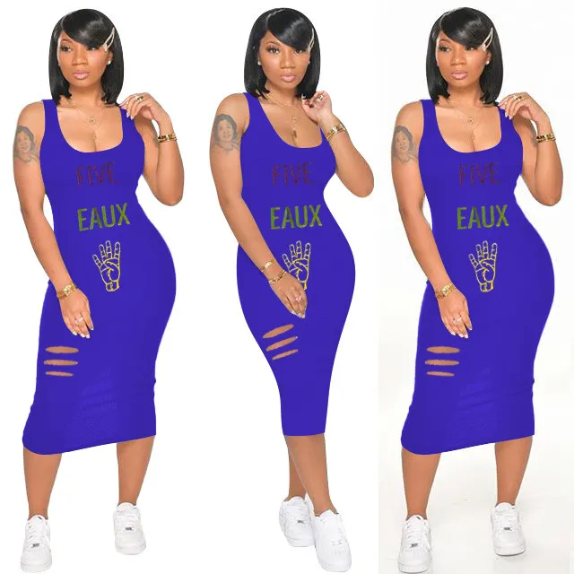 Women's Casual Letter Printed Dress 6 Women's Casual Letter Printed Dress - Image 6