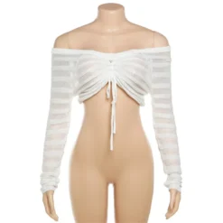 Women Sexy Off Shoulder Long Sleeve Crop Top And Skirt Two Piece Set -Deals Toggenix Store 0bc7b692db70dcff