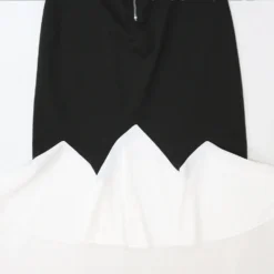 Fashion V Neck Zipper Dress Beaded Patchwork Sexy Bodycon Ruffle Dress -Deals Toggenix Store 0c4e03c221724b79