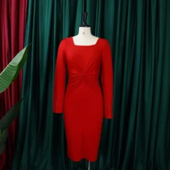 Plus Size Women Beaded Cape Knot Solid Dress 25 Plus Size Women Beaded Cape Knot Solid Dress -Deals Toggenix Store 0c8948998e645bdf