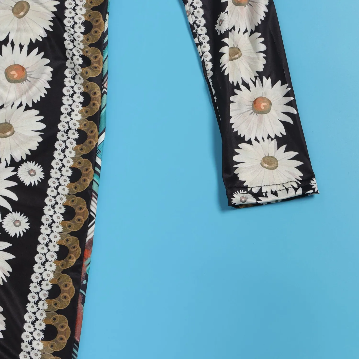 Sexy Floral Printed Turndown Collar Slim Fit Slit Long Dress With Bandana 11 Sexy Floral Printed Turndown Collar Slim Fit Slit Long Dress With Bandana - Image 11