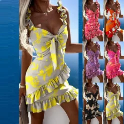 Fashion Sexy Sling Print Slim Waist Dress Women -Deals Toggenix Store 1434f7852924d5ea