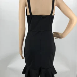 Fashion Solid Color Straps Ruffle Bodycon Dress -Deals Toggenix Store 144984e7293378b5