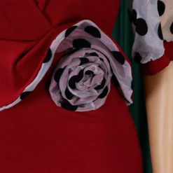 Women Summer Mesh Flocked Puff Sleeves V-neck Bodycon Dress -Deals Toggenix Store 15631abb65404985