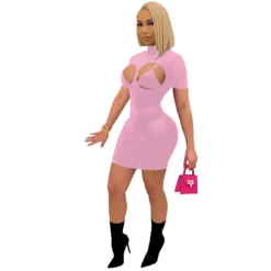 Women's Sexy Tight Fitting Mock Neck Outdoor Wear Nightclub Dress -Deals Toggenix Store 158a4c4b560372c1