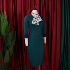 Women Fall Long Sleeve Solid Color Slit Scarf Bodycon Dress -Deals Toggenix Store 17dec8a2c1f6aaf0