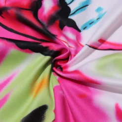 Summer Ladies Fitted Round Neck Painted Print Dress -Deals Toggenix Store 1cc6d8dfa53ee696