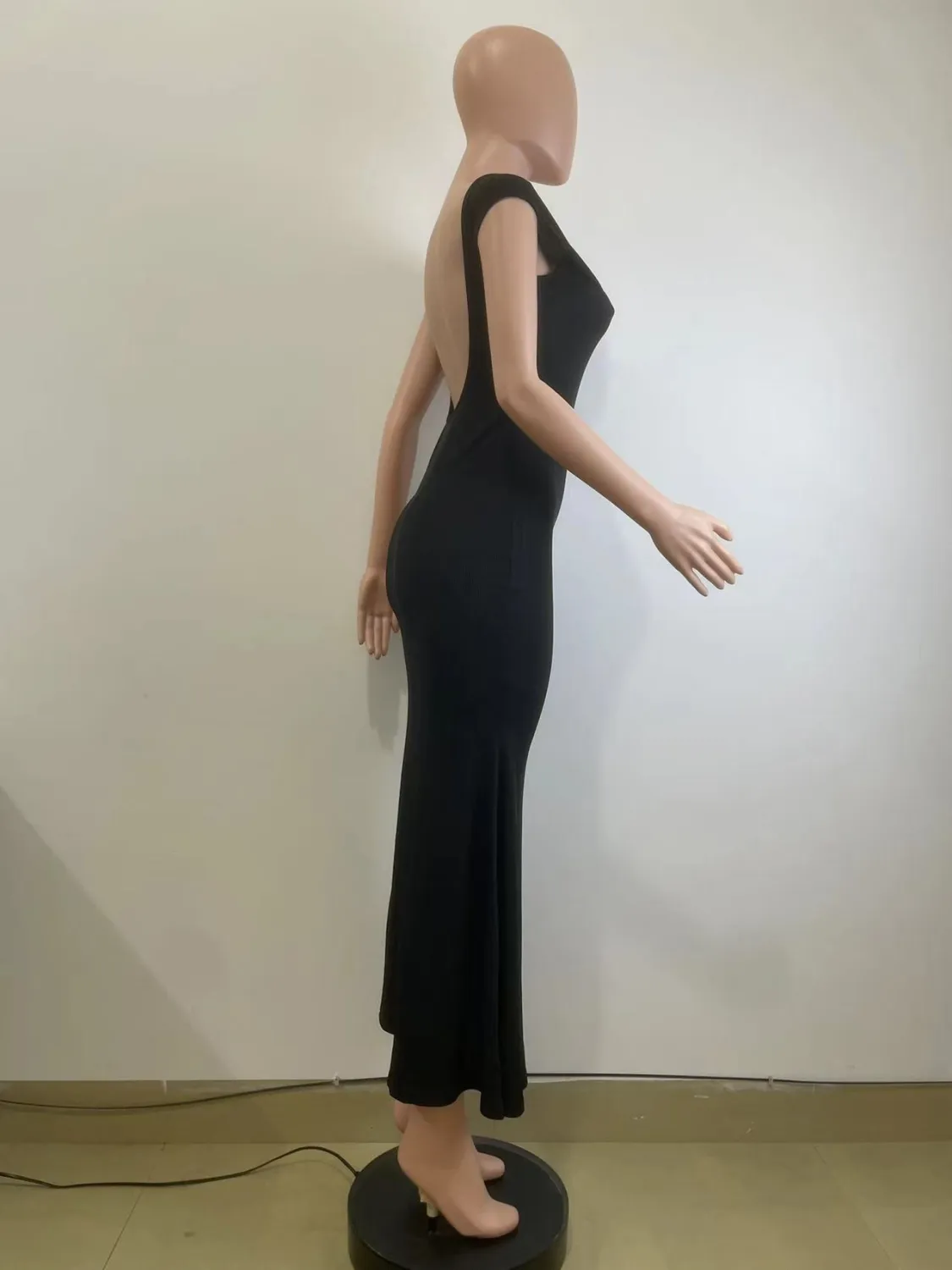 Women's Spring And Autumn Fashion Sexy Hollow Low Back Slim Bodycon Dress 6 Women's Spring And Autumn Fashion Sexy Hollow Low Back Slim Bodycon Dress - Image 6