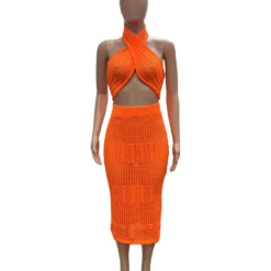 Women's Sexy Knitting Strapless Two Piece Skirt Set 14 Women's Sexy Knitting Strapless Two Piece Skirt Set -Deals Toggenix Store 1de183b121c0495b