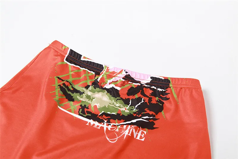 Women Summer Sexy Letter Print Crop Top And Bodycon Skirt Two-Piece Set 2 Women Summer Sexy Letter Print Crop Top And Bodycon Skirt Two-Piece Set - Image 2