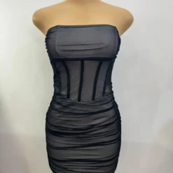 Women Sexy Off-the-shoulder Strapless Bodycon Pleated Dress 16 Women Sexy Off-the-shoulder Strapless Bodycon Pleated Dress -Deals Toggenix Store 1f5e91716cb6d8fd