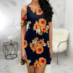 Sexy Fashion Digital Print Multicolor Women's Dress -Deals Toggenix Store 20d45544588270bc