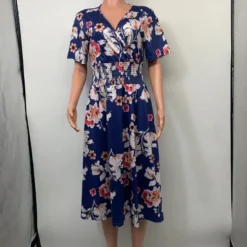 Fashion Digital Print Crossover Dress