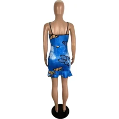 Women Summer Sexy Butterfly Print Strap Dress -Deals Toggenix Store 2333c3d481906d73