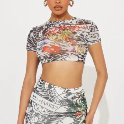 Women's Print Fashion Casual Short Sleeve Two Piece Skirt Set 8 Women's Print Fashion Casual Short Sleeve Two Piece Skirt Set -Deals Toggenix Store 241ee886fba308f7