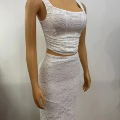 Women Sexy Pleated Top And Lace Skirt Two-piece Set 19 Women Sexy Pleated Top And Lace Skirt Two-piece Set -Deals Toggenix Store 24a5bd685d278db1