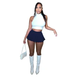 Women Summer Solid Color T-shirt + Pleated Dress Two-piece Set 35 Women Summer Solid Color T-shirt + Pleated Dress Two-piece Set -Deals Toggenix Store 24d0c47dec1f3f85