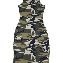 Women Sleeveless Camouflage Print Bodyson Dress 12 Women Sleeveless Camouflage Print Bodyson Dress -Deals Toggenix Store 278590942ac2f7f6