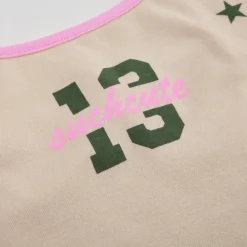 Letter Print Contrast Color Strap Slim Fit Vest Drawstring Skirt Two-Piece Set -Deals Toggenix Store 283c1d9a856d0263