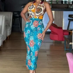 Women Casual Print Elegant Lace-Up Dress -Deals Toggenix Store 2be062344636dd29