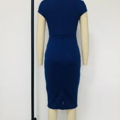 Women Square Neck Short Sleeve Bodycon Office Dress -Deals Toggenix Store 2c69f132c173e2a8