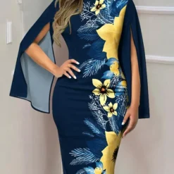 Women Printed Sleeve Dress -Deals Toggenix Store 2d77522d525af4c3