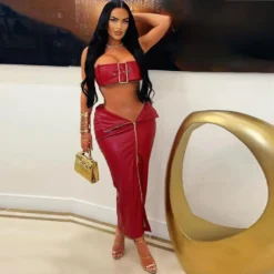 Sexy Leather Metal Buckle Tight Fitting Bodycon Skirt Set 17 Sexy Leather Metal Buckle Tight Fitting Bodycon Skirt Set -Deals Toggenix Store 2dace9d3a5d84370