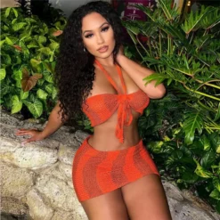 Summer Women's Sexy Hollow Contrast Color Strapless Tank Top High Waist Bodycon See-Through Skirt Set 27 Summer Women's Sexy Hollow Contrast Color Strapless Tank Top High Waist Bodycon See-Through Skirt Set -Deals Toggenix Store 2dc7a0fcd2c0614e