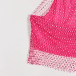 Women's Fishnet See-Through Sexy Halter Neck Vest Plush Skirt 2-Piece Set -Deals Toggenix Store 2de6995fab54a0e6