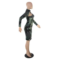 Women Camouflage Print Long Sleeve Dress -Deals Toggenix Store 2e6ede3cea636fa1