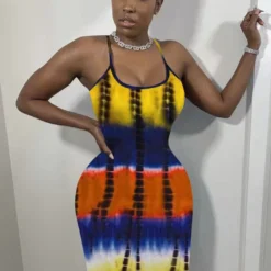 Ladies Fashion Casual Print Strap Dress -Deals Toggenix Store 2f2dc7492f041d6b