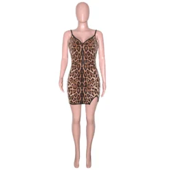 Women's Cutout Sexy Slim Fit Leopard Sequin Strapless Dress Nightclub -Deals Toggenix Store 3089fb596bd56db4