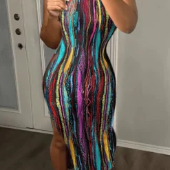 Printed Mesh Patchwork Sexy Dress For Women -Deals Toggenix Store 309ff412bde802c9