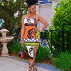 Women Summer Character Print Straps Dress -Deals Toggenix Store 31560c27791c022e