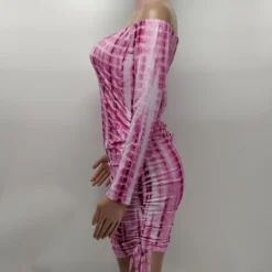 Women'S Fashion Print Off Shoulder Long Sleeve Slim Bodycon Dress -Deals Toggenix Store 317f56d5c4359975