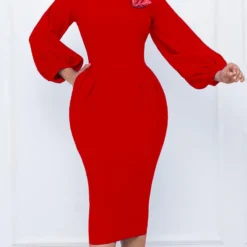 Women's Fall Winter Solid Color Bodycon Pro Ol Chic Plus Size African Dress 27 Women's Fall Winter Solid Color Bodycon Pro Ol Chic Plus Size African Dress -Deals Toggenix Store 330948922699f75c