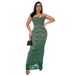 Women's Sexy Lace Strap Long Dress -Deals Toggenix Store 3427c4e5721146a4