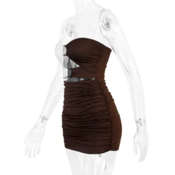 Summer And Autumn Colorblock Women's Dress Sexy Slim Hollow Sleeveless Bodycon Dress -Deals Toggenix Store 3439bf5eb3455e23