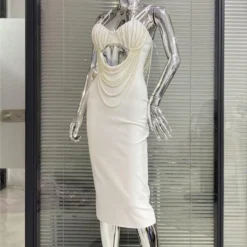 Gorgeous Beaded Sexy Cutout Strap Elegant Chic White Bandage Evening Gown 31 Gorgeous Beaded Sexy Cutout Strap Elegant Chic White Bandage Evening Gown -Deals Toggenix Store 352053dfdbd9369b