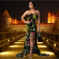 Women Sexy Ruffle Print Beach Dress -Deals Toggenix Store 354b3eb9429eae7d