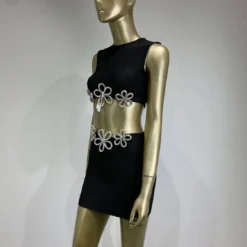 Women Sexy Embroidered Top And Bandage Skirt Two-piece Set -Deals Toggenix Store 365b27745296630a