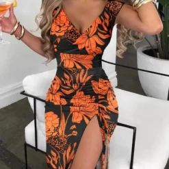 Fashion Sexy Trend Women's Irregular Gloral Dress Women -Deals Toggenix Store 36a69e5cb5e078ae